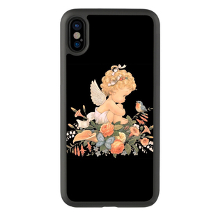 适用于欧美14儿童天使iPhone13手机壳15Promax适用7plus保护套玻