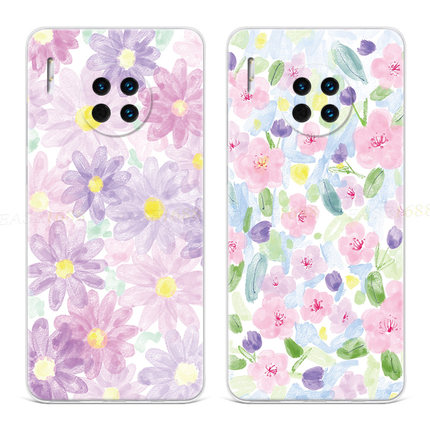 日韩风花卉适用华为mate60手机壳40pro+50文艺20x少女心10e9女款8