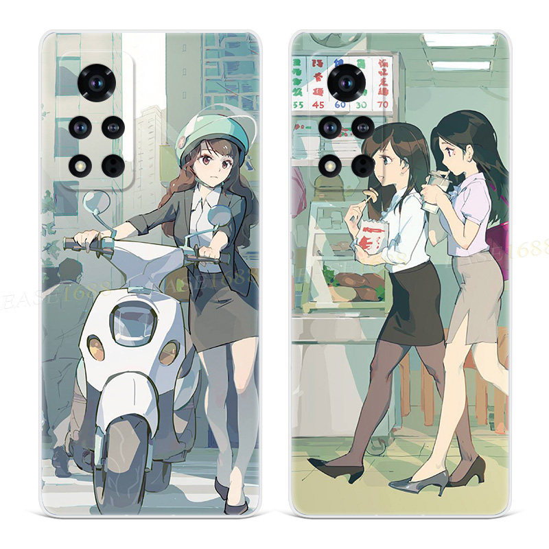 少女插画适用华为荣耀v40