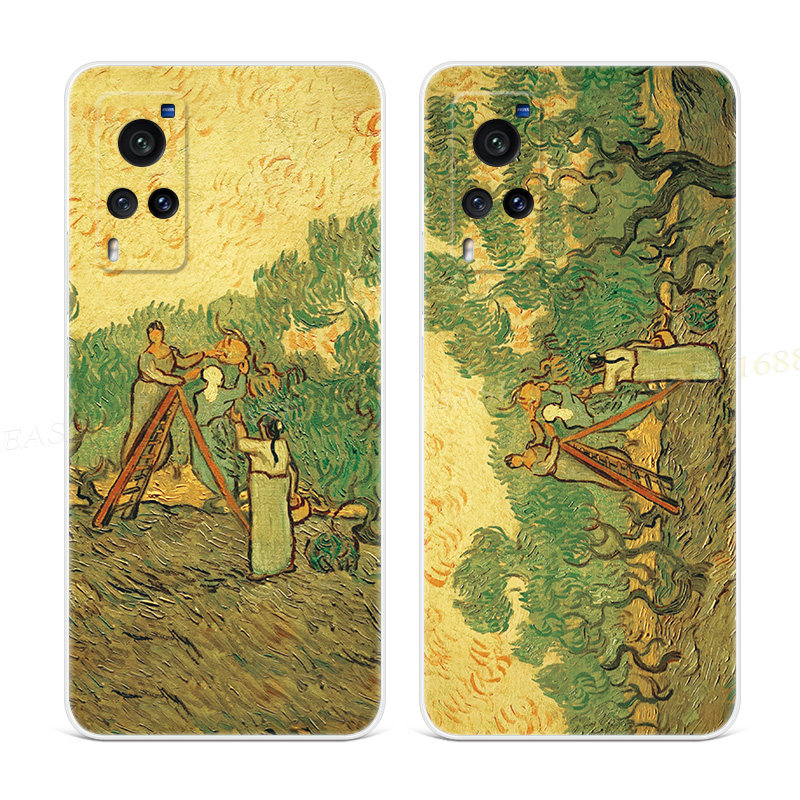 原创油画感适用vivo x60手机壳x50x27pro文艺3梵高nex女款新+超薄