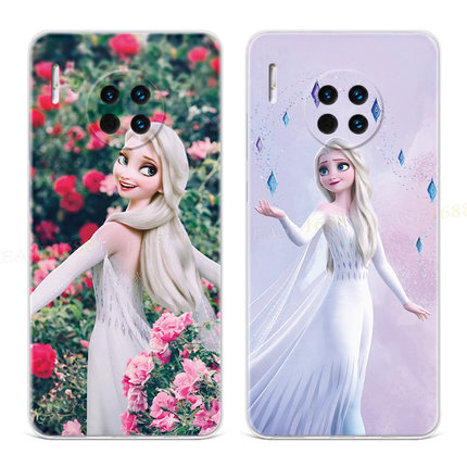 花朵艾莎公主适用华为mate60手机壳40pro+50少女心20x女款10e9软8