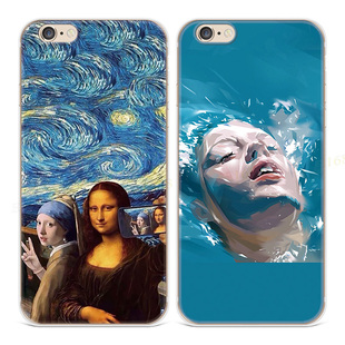 可爱蒙娜丽莎XR适用iPhone8plus苹果13手机壳6s7搞怪油画14promax女款软5se第一1二2三3代五六七八