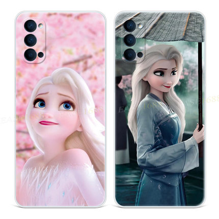 樱花艾莎公主9适用oppo Reno6手机壳8pro+7文艺5K可爱4se古风3少女心2z女款Ace软十