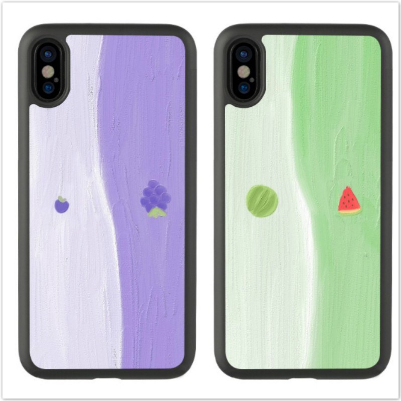 适用于小清新xr水果手绘艺术手机壳iPhone15mini适用苹果14Promax