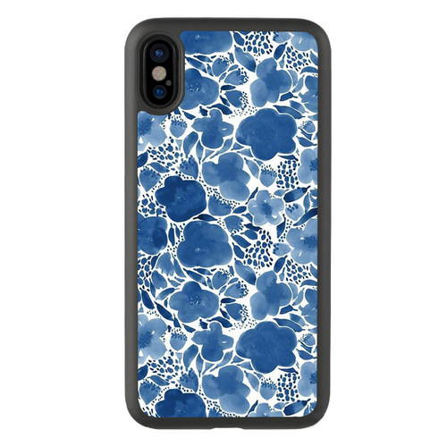 适用于7艺术xr蓝色水彩插画8plus手机壳iPhone15Promax适用苹果14