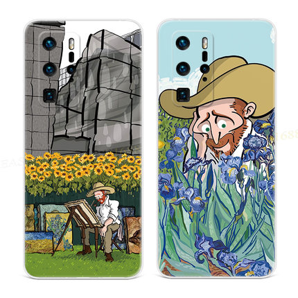 都市画家适用华为p40手机壳p60p20pro艺术家p10p9plus不撞壳+女款