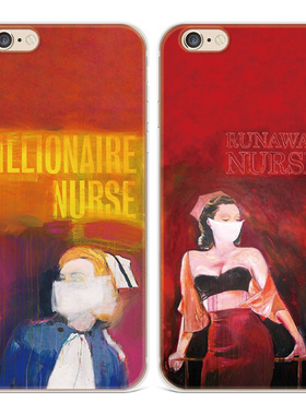 油画护士XR适用iphone13苹果7plus手机壳6S8艺术14promax暗黑系女款软5SE第一1二2三3代五六七八