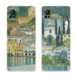 欧式小镇适用小米civi手机壳mix4油画1s克里姆特2 5splus女款max3