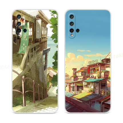 文艺小清新适用于华为nova5手机壳6 se 3i4e2s插画pro复古日系z女