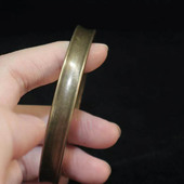 SeeU古黄铜光杆简约手镯女士开口铜镯子黄铜做旧古代铜饰品礼物