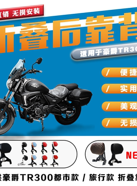 适用豪爵TR300折叠靠背铝合金司机乘客伸缩靠椅都市旅行款改装件