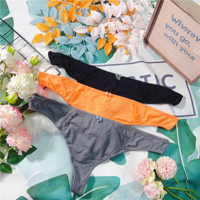 纯色舒适大码胖MM丁字裤女生