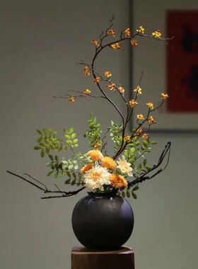 禅意宋式陶瓷花瓶新中式
