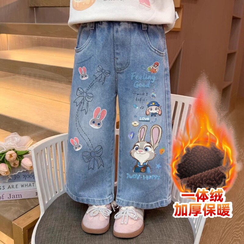 御贝佳2026秋冬新款卡通牛仔裤