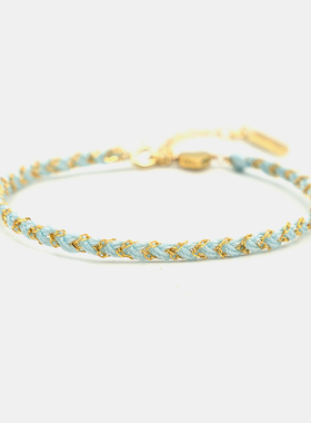 THISNESS许愿浅蓝点缀爱心形手链