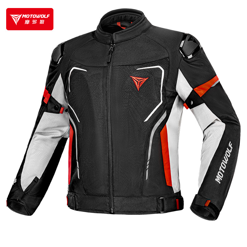摩多狼秋季摩托车防摔赛车骑行服男女机车摩旅夹克上衣赛车服四季