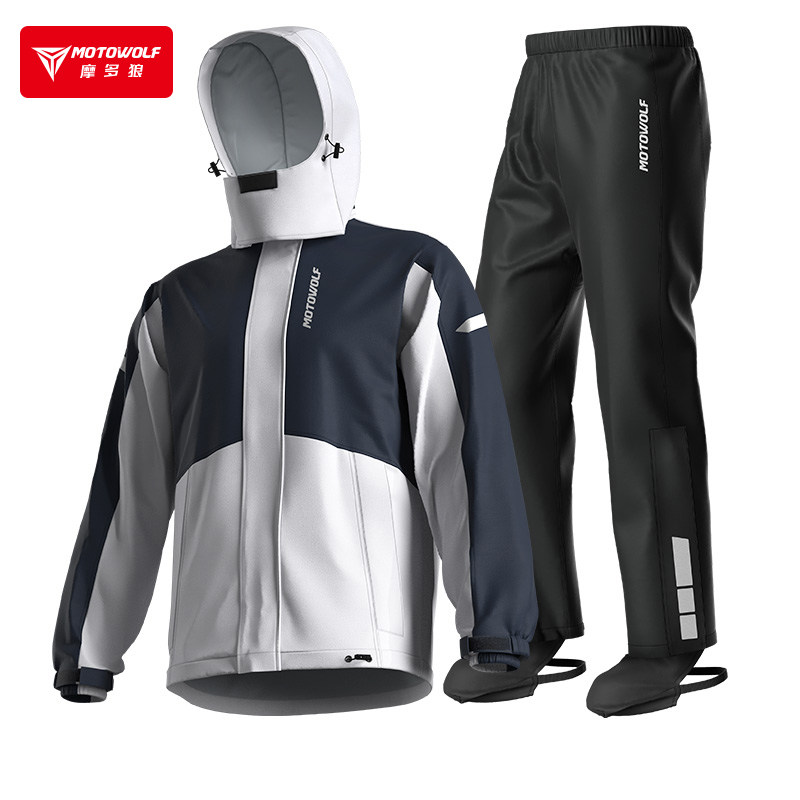 摩托车冲锋雨衣雨裤登山机车通群骑行服摩旅分体单人防暴雨披防风