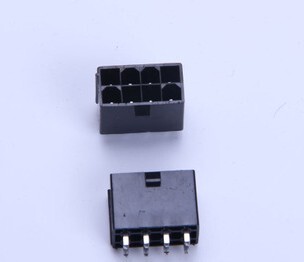 5557-2*4P双排黑色CPU焊座 8针金属电脑转接头 Amass品牌电脑周边