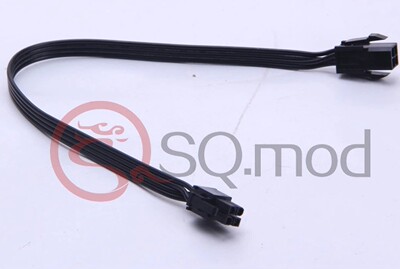 电源CPU4P延长线主板CPU超薄并线电脑硬件黑色设计