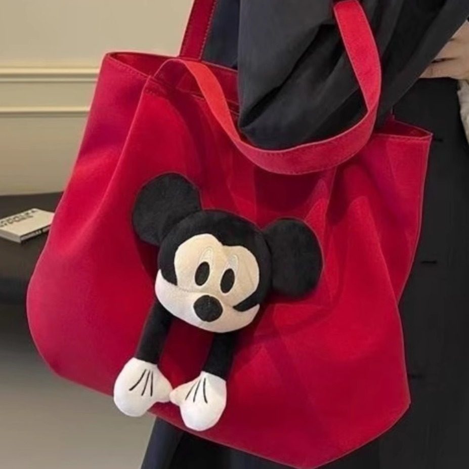 新款大容量休闲大米奇玩偶托特包时尚百搭学生上课宝妈外出单肩包,箱包皮具/热销女包/男包,托特包,淘宝优惠券,粉丝福利购,淘宝优惠卷