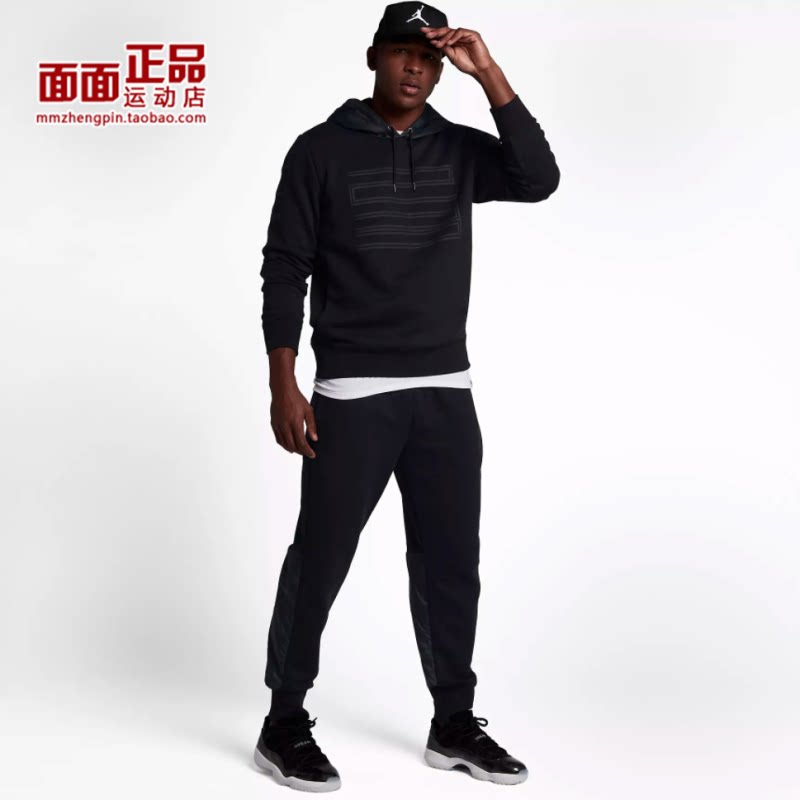 面面运动 air jordan aj11 男子运动加绒收腿长裤 908365-010