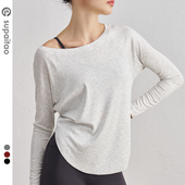 苏派淘宽松瑜伽服上衣修身 显瘦健身衣普拉提罩衫 运动t恤松弛感女