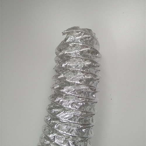 通风高温灰银白色尼龙布防火高温伸缩排气管铝箔玻纤钢丝骨架风管