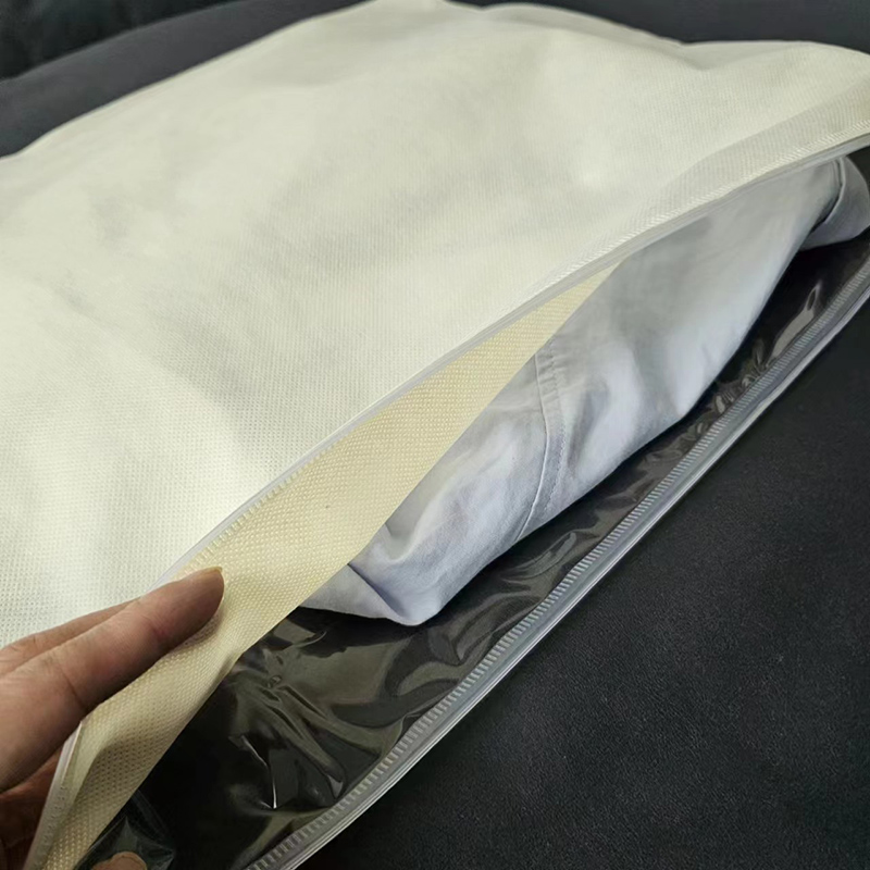 彩色单面透明膜无纺布拉链袋服装自封包装袋透气衣服收纳袋可定制