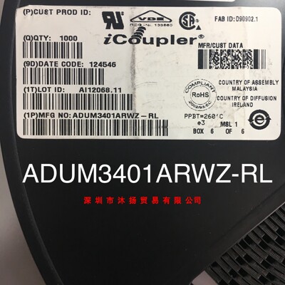 ADUM3401ARWZ-RL AD 原装现货供应一系列电子元器件欢迎咨询