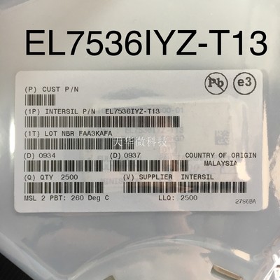 EL7536IYZ-T13 INTERSIL 0937+  MSOP10原装现货供应一系列电子等