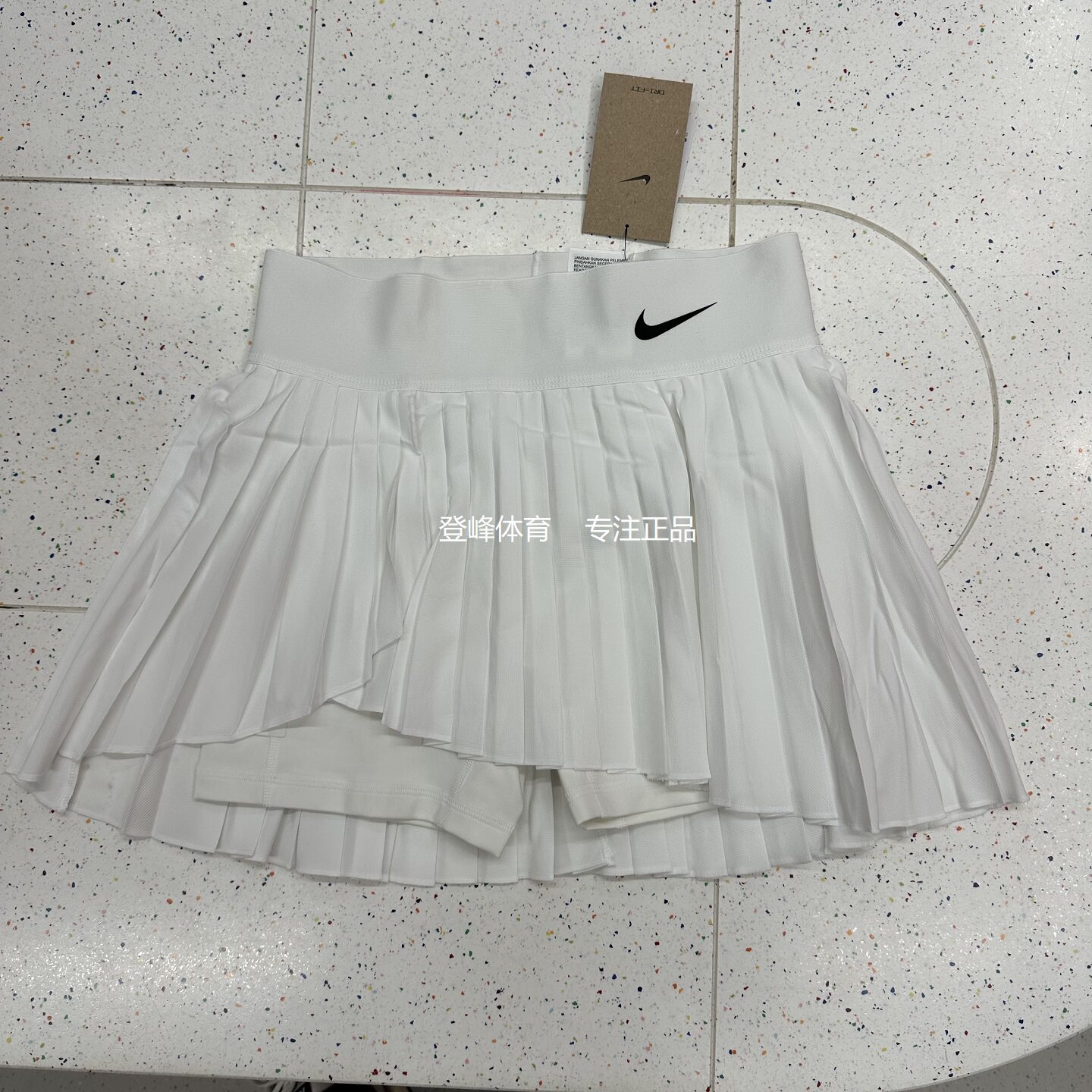 NIKE耐克 正品夏新款速干运动百褶网球训练辣妹半身裙 DR6850-100