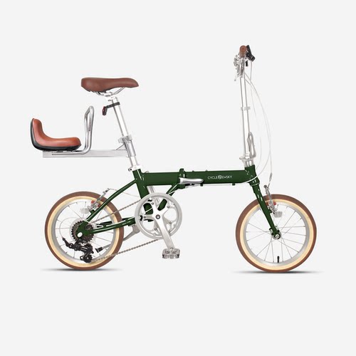 纽斯加折叠后置亲子自行车