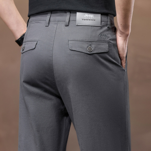 2026夏季 新款 男士 薄裤 JEEP 子直筒棉质弹力男裤 SPIRIT吉普休闲裤