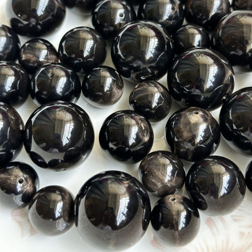 黑水牛角珠子散珠佛珠手串黑水牛角12-30mm配件品