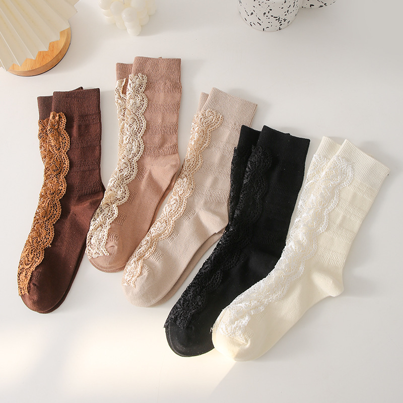 袜子网眼镂空堆堆袜潮