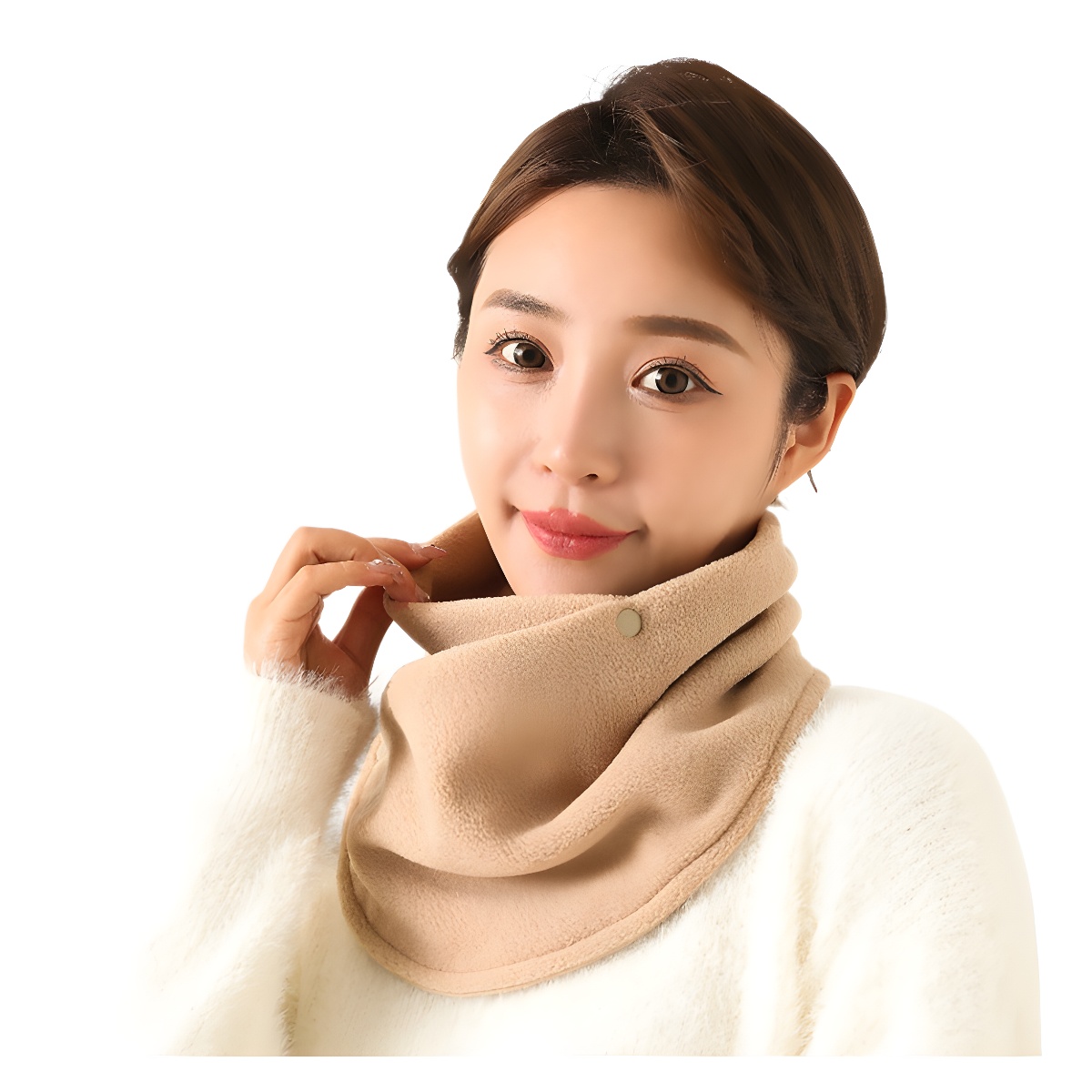 新款冬季摇粒绒围脖男女护颈