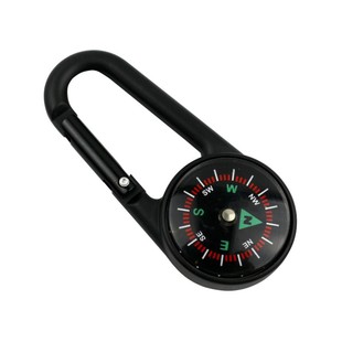 户外求生装备多功能指南针指北针合金登山扣钥匙扣快挂扣指北针