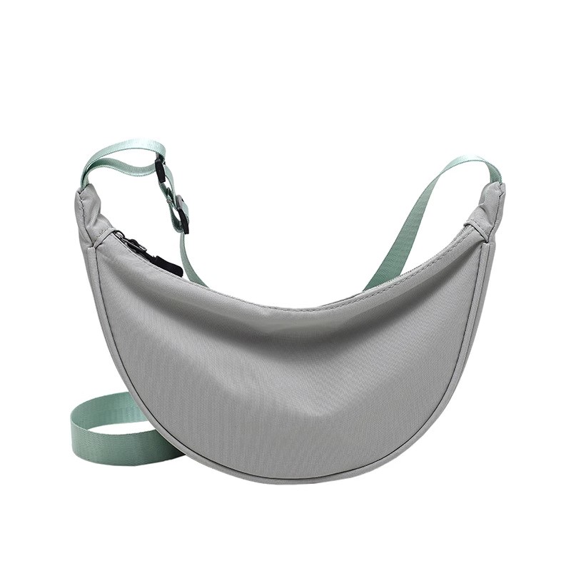 bags尼龙斜挎包包女2023新款潮饺子包轻便腋下包单肩帆布包