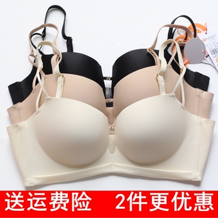 特价安芝娜6513无钢圈上薄下厚四角AB杯内衣聚拢小胸显大光面文胸