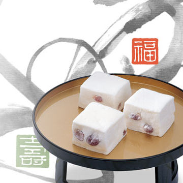 【好吃人气】日本土不破福寿堂鹿子麻薯糯米芸豆夹心年糕礼盒