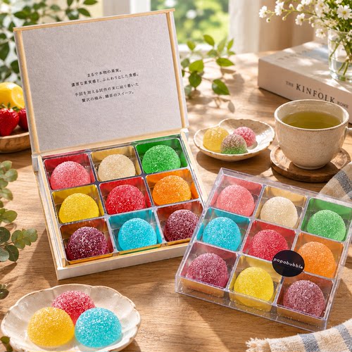 人气日本代购papabubble限定手工果汁彩虹软糖果零食满200包邮