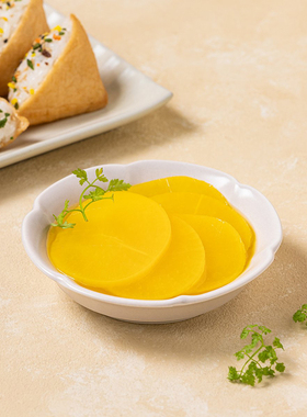 脆甜JAS进安切片黄萝卜圆片萝卜炸酱面配菜 餐桌清口小菜350g