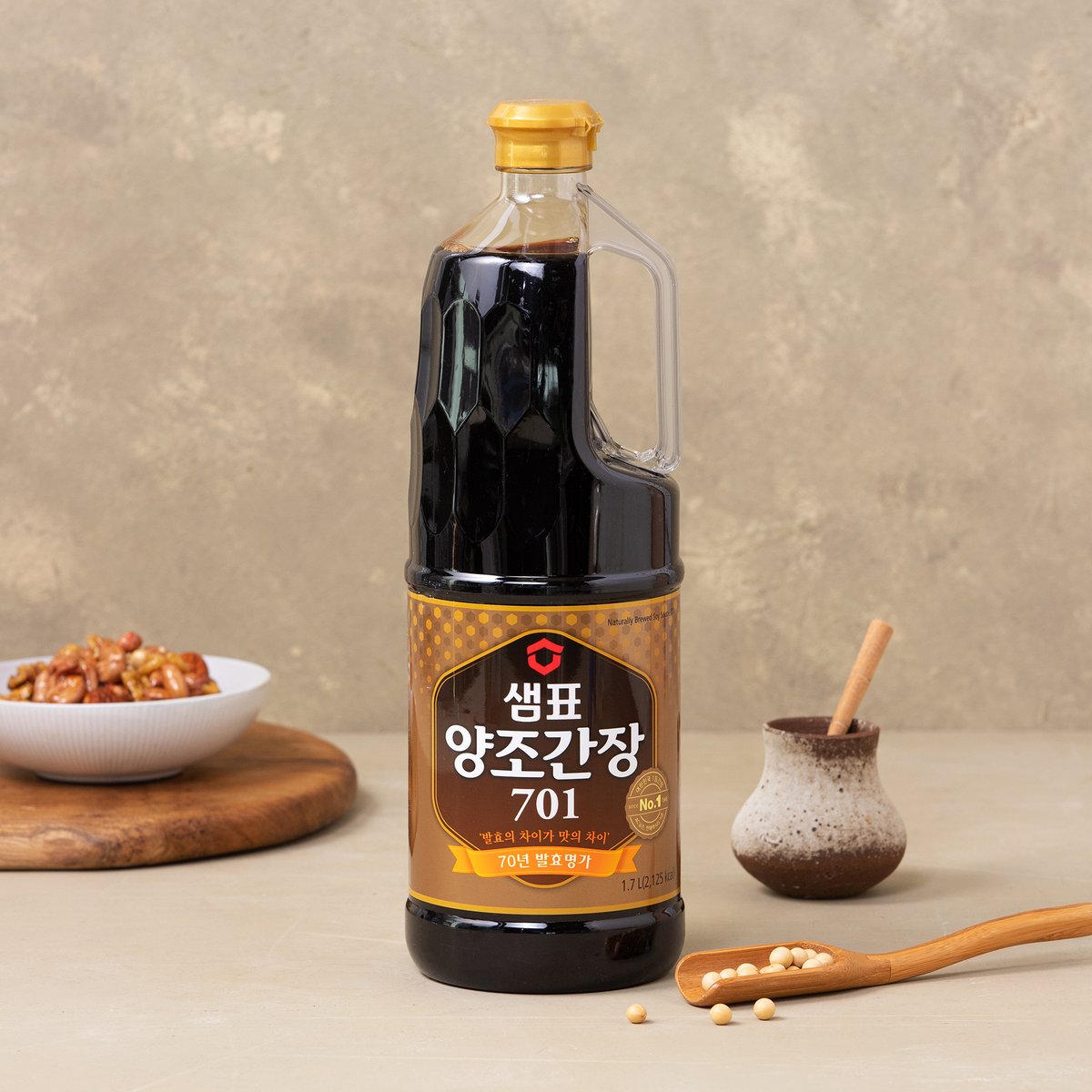 韩国进口膳府酿造701酱油腌制虾蟹烧菜佐餐韩式生抽1.7L/860ml 粮油调味/速食/干货/烘焙 酱油 原图主图