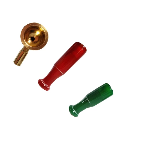 Старомодная латунная агатовая курительная трубка ручной работы, мундштук