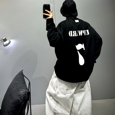 ootd重磅350g纯棉宽松长袖t恤男T