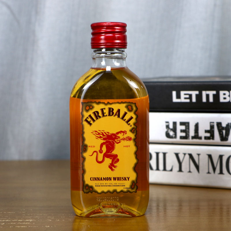 Fireball 火龙肉桂威士忌配制酒调鸡尾酒小瓶洋酒200ML 塑料瓶
