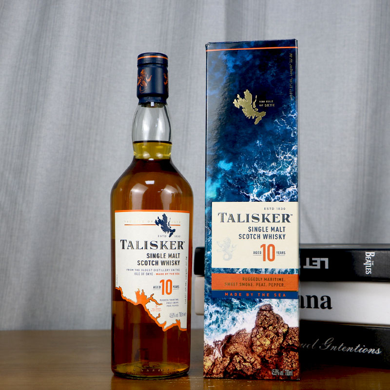 洋酒 Talisker Aged泰斯卡10年单一麦芽纯麦威士忌700ml正品-封面