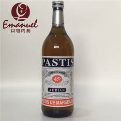 法国进口洋酒 百事利茴香酒Pastis 1000ml 鸡尾酒调酒基酒