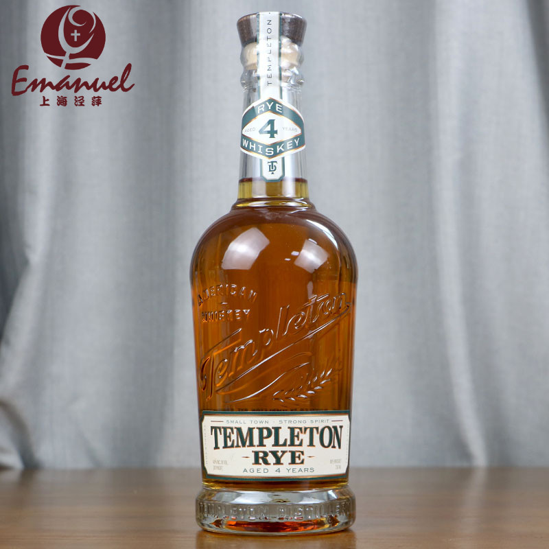 坦普顿四年陈酿黑麦威士忌Templeton Rye Whiskey美国进口洋酒-封面