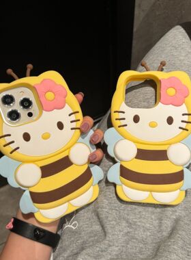 适用苹果15promax手机壳女款高级感iPhone14 Pro卡通全包防摔13软硅胶12ProMax个性可爱创意15Plus小众保护套